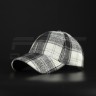 Кепка бейсболка FCT утеплена в клітинку чорно-біла (6 номер) 58 58