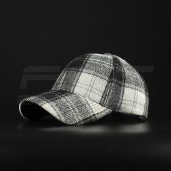 Кепка бейсболка FCT утеплена в клітинку чорно-біла (6 номер)