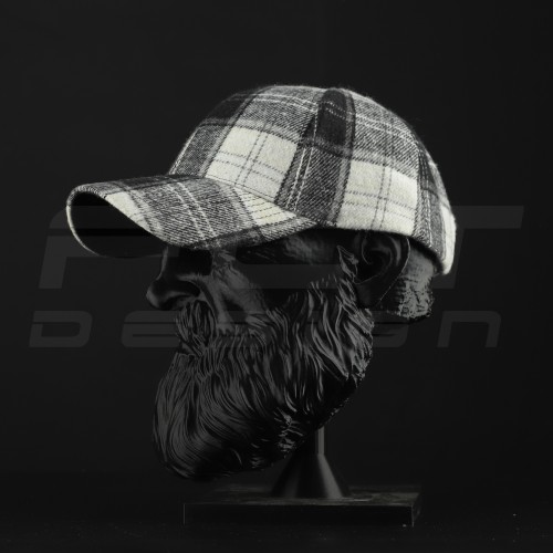 Кепка бейсболка FCT утеплена в клітинку чорно-біла (6 номер) 58 58