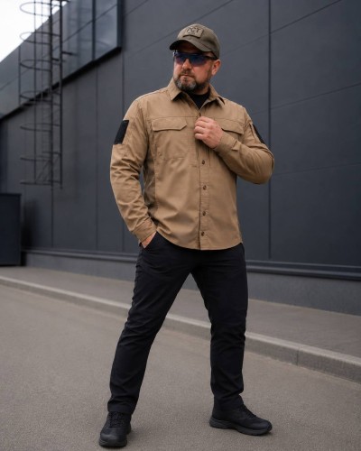 Тактическая милитари Рубашка FCT Blackbeard летняя твил койот 40-42/3