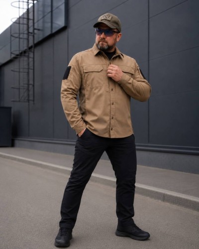 Тактическая милитари Рубашка FCT Blackbeard летняя твил койот 40-42/3