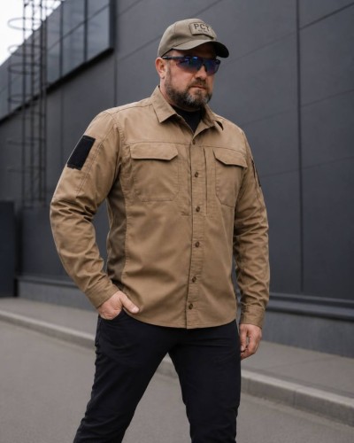 Тактическая милитари Рубашка FCT Blackbeard летняя твил койот 40-42/3