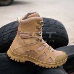 Берці літні тактичні Скіф полегшені із блискавкою койот