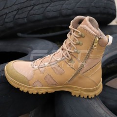 Берці літні тактичні Скіф полегшені із блискавкою койот