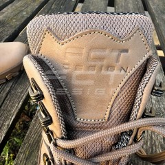 Берці жіночі тактичні зимові Сармат шкіра на хутрі койот