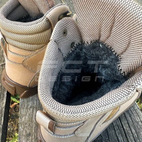 Берці жіночі тактичні зимові Сармат шкіра на хутрі койот 36 36