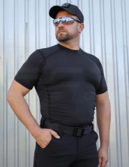 Футболка Стрейч вологовідвідна тканина Спорт чорна