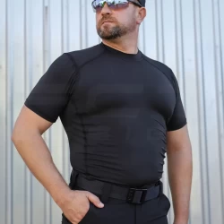 Футболка Стрейч влагоотводная ткань Спорт черная