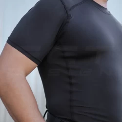 Футболка Стрейч влагоотводная ткань Спорт черная