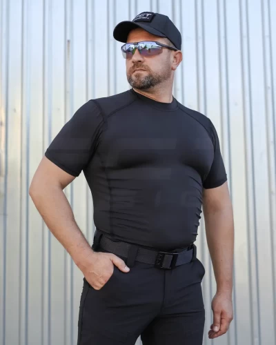 Футболка Стрейч вологовідвідна тканина Спорт чорна 44 44