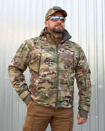 Куртка Хантер Софтшелл фліс на сітці Мультикам 40-42/3 40-42/3