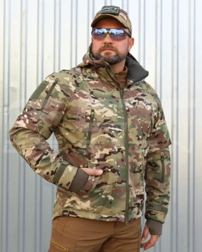 Куртка Хантер Софтшелл фліс на сітці Мультикам 40-42/3 40-42/3