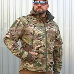 Куртка Хантер Софтшелл флис на сетке Мультикам