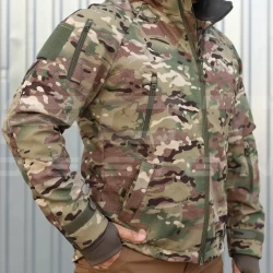 Куртка Хантер Софтшелл флис на сетке Мультикам