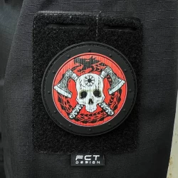 Шеврон/патч резиновый ПВХ череп с топорами