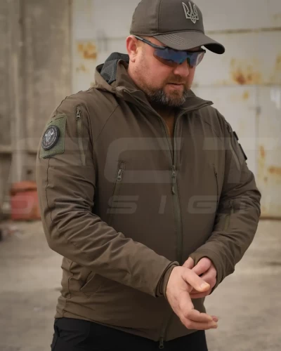 Куртка Хантер Баланс стрейч на сітці хакі 40- 42/3 40- 42/3