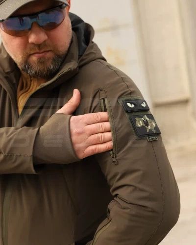 Куртка Хантер Баланс стрейч на сітці хакі 40- 42/3 40- 42/3