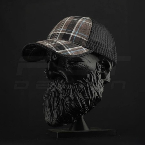 Кепка бейсболка FCT літня в клітинку з сіткою коричнева (2 номер)   58 58