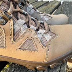 Берцы женские тактические Сармат кожа крейзи койот GoreTex