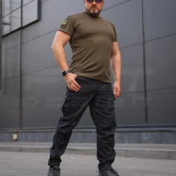 Футболка тактическая Комбат с карманом CoolPass антистатик Хаки