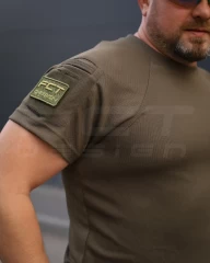 Футболка тактична Комбат з кишенею CoolPass антистатик Хакі