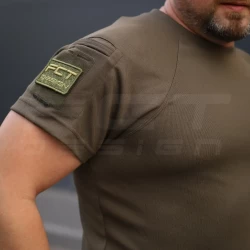Футболка тактическая Комбат с карманом CoolPass антистатик Хаки