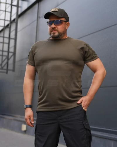 Футболка тактична Комбат з кишенею CoolPass антистатик Хакі 44 44