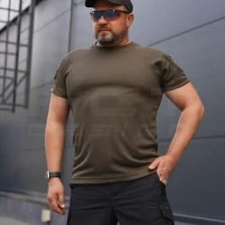 Футболка тактическая Комбат с карманом CoolPass антистатик Хаки