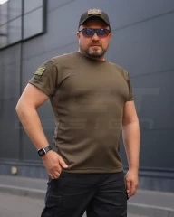 Футболка тактична Комбат з кишенею CoolPass антистатик Хакі