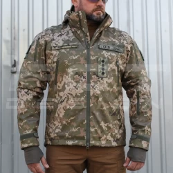 Куртка Хантер Софтшелл флис на сетке пиксель ВСУ