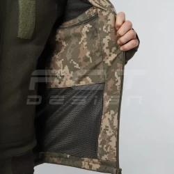 Куртка Хантер Софтшелл флис на сетке пиксель ВСУ