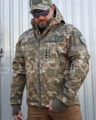 Куртка Хантер Софтшелл фліс на сітці піксель ЗСУ