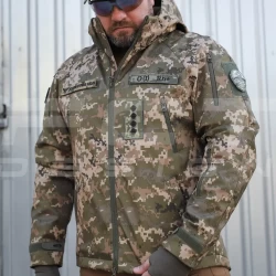 Куртка Хантер Софтшелл флис на сетке пиксель ВСУ