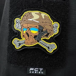 Шеврон/патч резиновый ПВХ череп