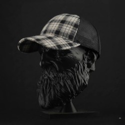 Кепка бейсболка FCT літня в клітинку з сіткою сіра (10 номер) 