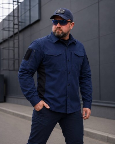 Тактическая милитари Рубашка FCT Blackbeard летняя твил синяя 40-42/3