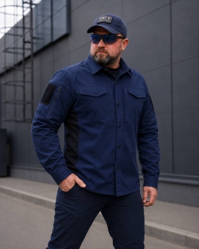 Тактическая милитари Рубашка FCT Blackbeard летняя твил синяя 40-42/3