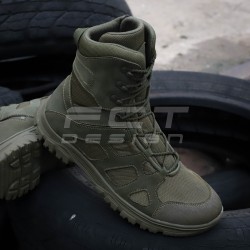 Берцы летние тактические Скиф с молнией облегченные Хаки