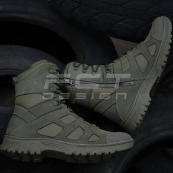 Берцы летние тактические Скиф с молнией облегченные Хаки