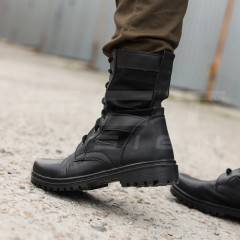 Берці жіночі тактичні літні Нато з чорної тканинної вставкою (розмір 36)