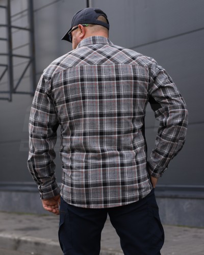 Тактична мілітарі Сорочка FCT Blackbeard літня в клітинку Сіро-помаранчева (1 номер) 40-42/3 40-42/3