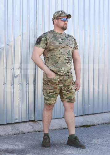 Футболка тактична Комбат з кишенею CoolPass антистатик Мультикам 44 44