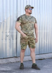 Футболка тактична Комбат з кишенею CoolPass антистатик Мультикам