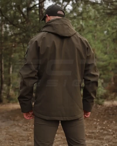 Куртка тактична Хантер Софтшелл фліс на сітці хакі 40-42/3 40-42/3