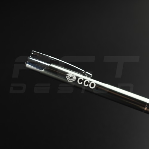 Ручка кулькова сіра з емблемою ССО