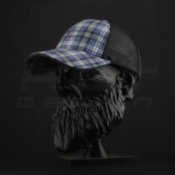 Кепка бейсболка FCT літня в клітинку з сіткою синя (8 номер)  