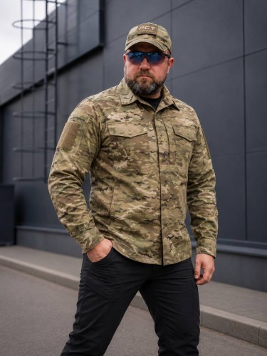Тактическая милитари Рубашка FCT Blackbeard летняя твил мультикам 40-42/3