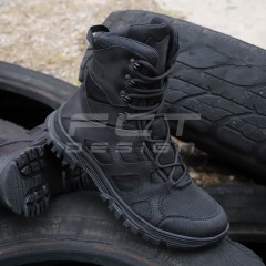 Берці літні тактичні Скіф полегшені із блискавкою чорні
