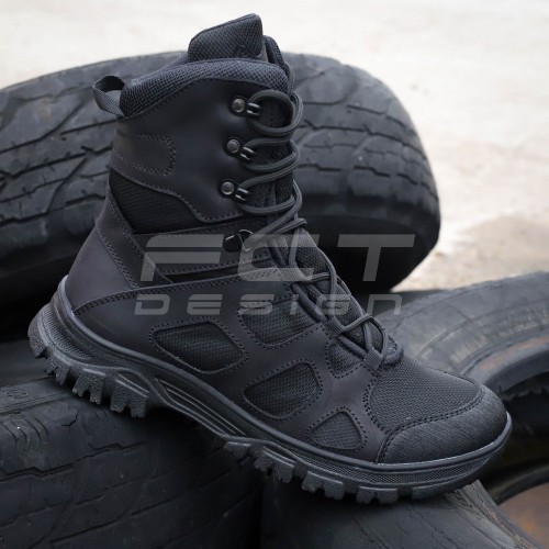 Берці літні тактичні Скіф полегшені із блискавкою чорні 39 39