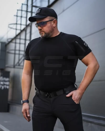 Футболка тактична Комбат з кишенею CoolPass антистатик чорна 44 44